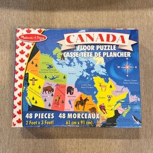 Melissa & Doug Floor Puzzle Canada Map Provinces/Territories 48 pieces